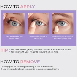 Easy Tab>Impress Authentic Natural | 1 Pair of Half Lash & 2 Clusters