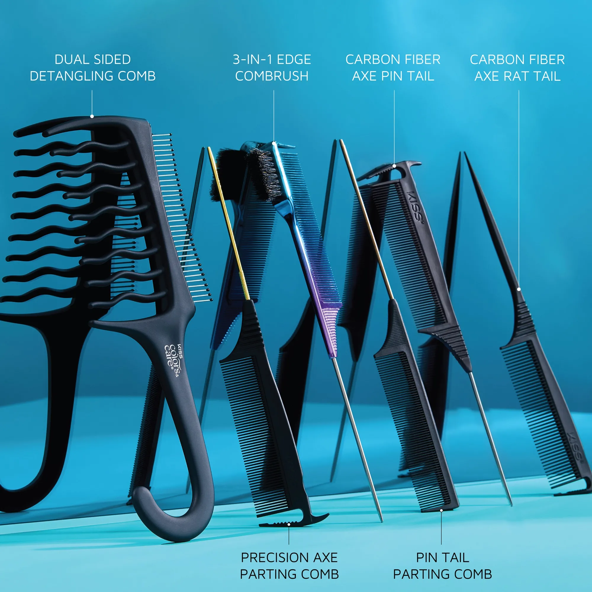 Men|Styling>Kiss Colors and Care Axe Rat Tail Comb