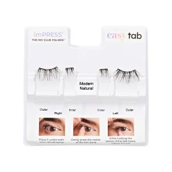 Easy Tab>Impress Modern Natural | 1 Pair of Half Lash & 2 Clusters
