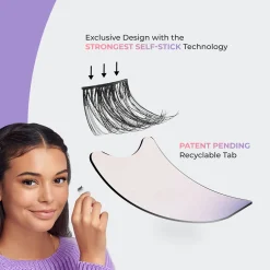 Easy Tab>Impress Modern Natural | 1 Pair of Half Lash & 2 Clusters