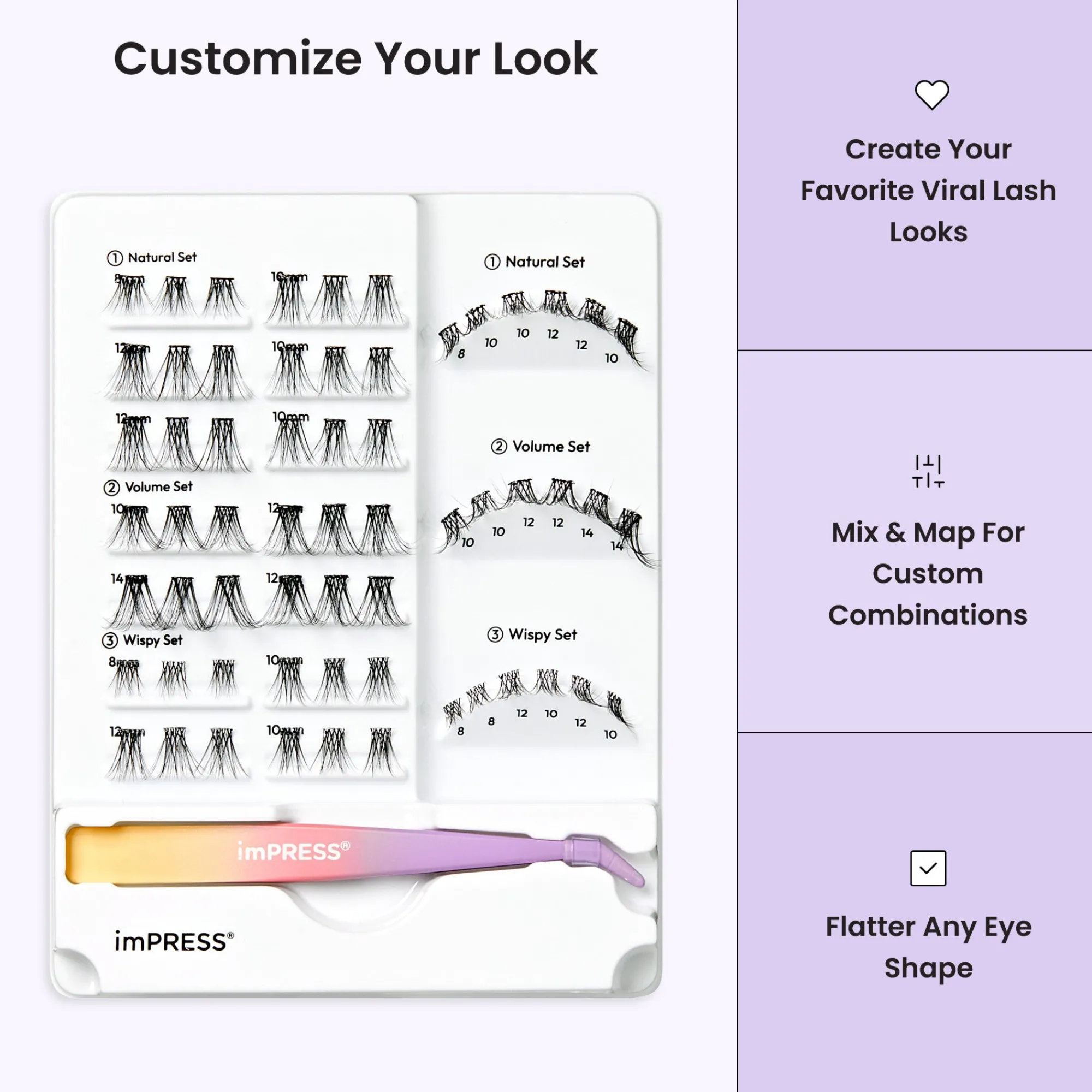 Individual Clusters|Individual Lash Clusters>Impress Natural/Volume/Wispy | 60 Individual Lashes