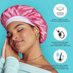 Accessories>Kiss Colors and Care Satin Bonnet Cap