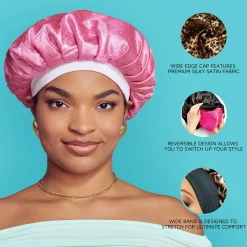 Accessories>Kiss Colors and Care Satin Bonnet Cap
