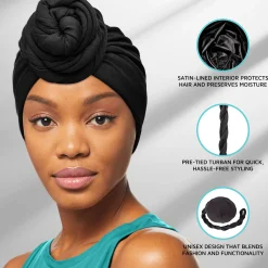 Men>Kiss Colors and Care Satin-Lined Halo Turban