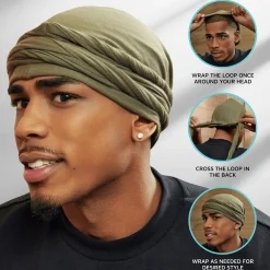 Men>Kiss Colors and Care Satin-Lined Halo Turban