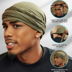 Accessories|Men>Kiss Colors and Care Satin-Lined Halo Turban