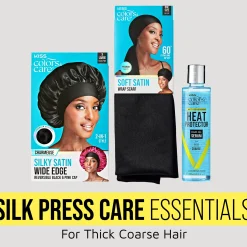 Bundles>Kiss Colors and Care Silk Press Care Essentials Bundle - Hair Oil Serum
