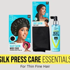 Bundles>Kiss Colors and Care Silk Press Care Essentials Bundle - Keratin Spray