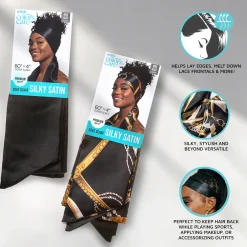 Accessories|Hair Care>Kiss Colors and Care Silky Satin Edge Scarf