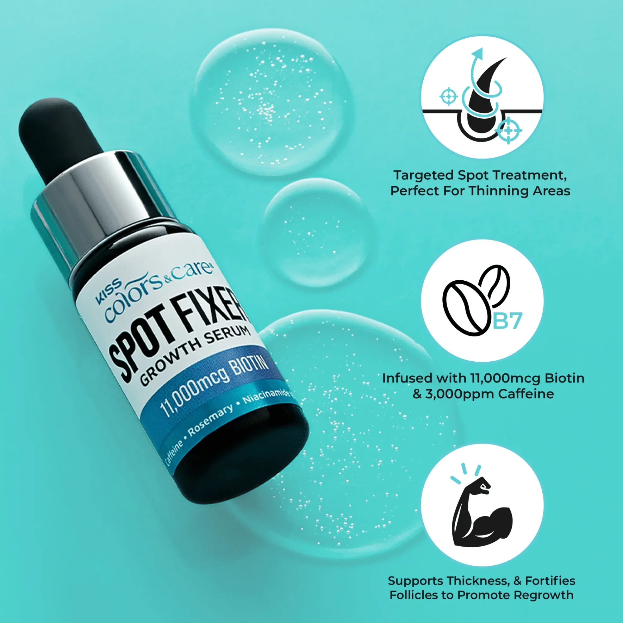 Hair Care>Kiss Colors and Care Spot Fixer Growth Serum